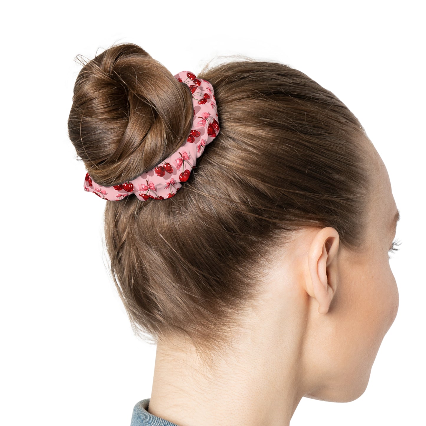 Cherry Blossom Scrunchie | Trendy Hair Accessory, Perfect for Gifts, Fashion Statement, Spring Look, Everyday Use