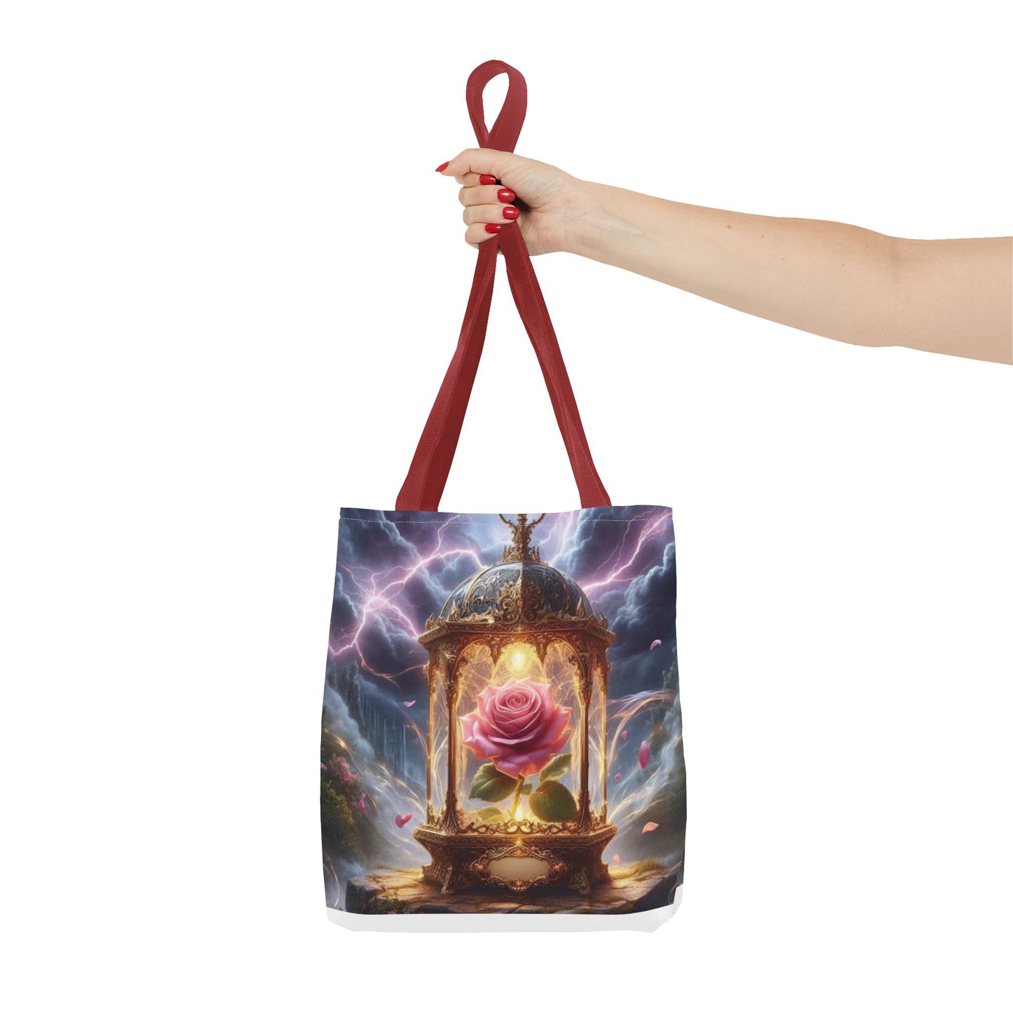 Enchanted Rose Tote Bag - Magical Fairy Tale Inspired Reusable Shopping Bag