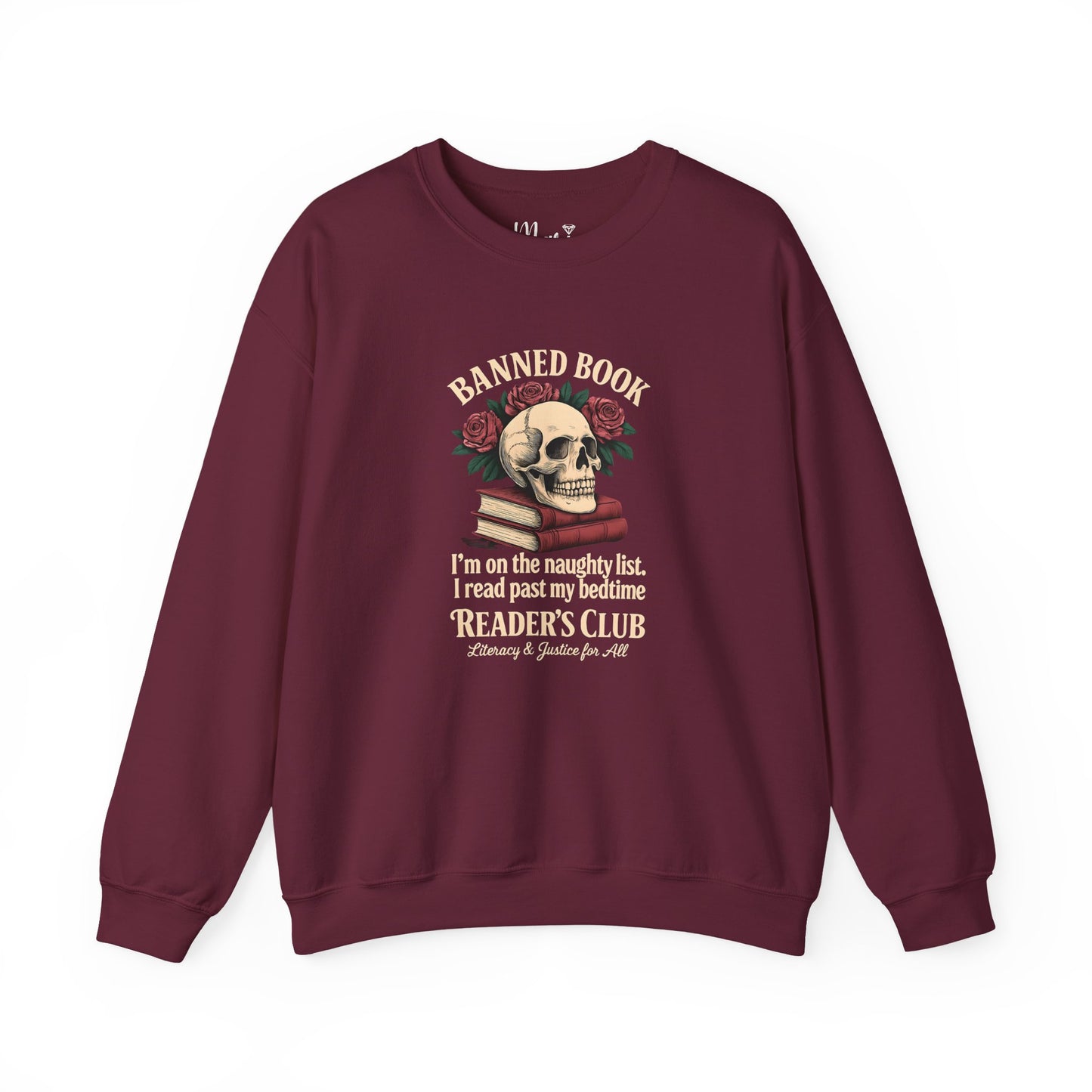 Banned Book Crewneck Sweatshirt, Naughty List Reader Sweater, Anti-Censorship Sweater, Book Lover Gift, Dark Academia Sweater, Gothic Style