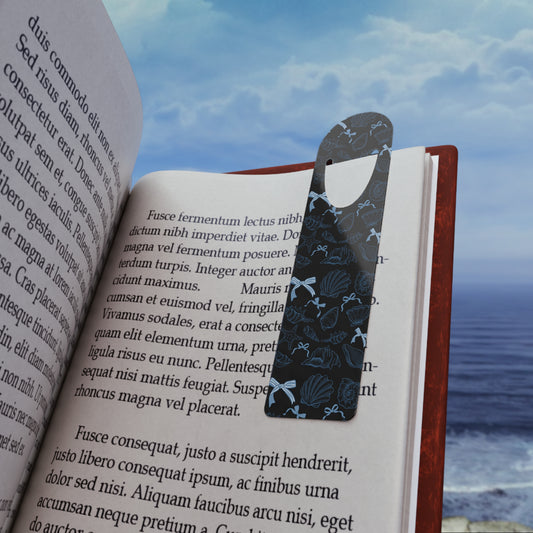 Elegant Seashell Ribbon Bookmark: Unique Book Lover Gift for Readers & Literary Enthusiasts