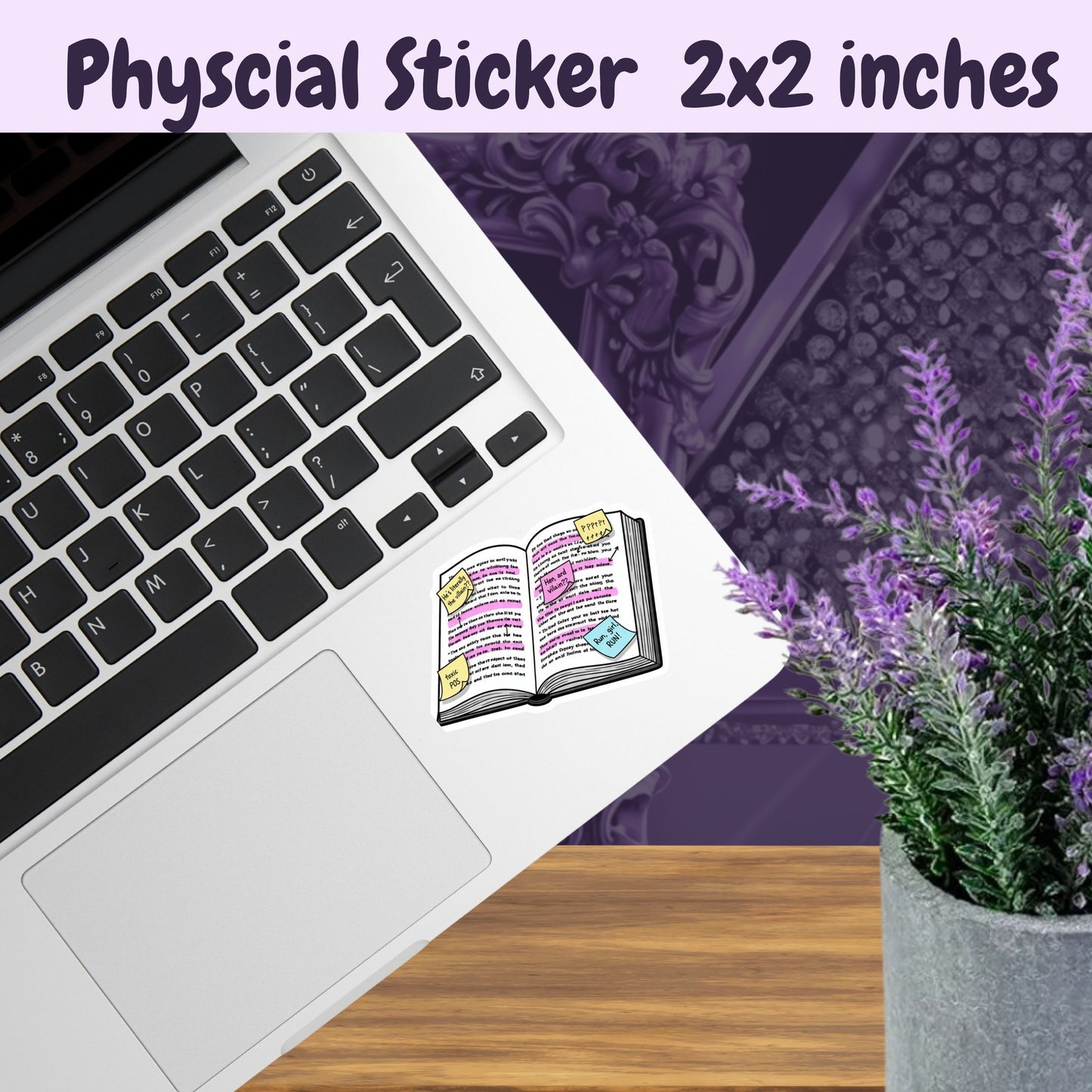 Annotated Book Sticker – BookTok Sarcastic Sticker with Sticky Notes and Highlighter – Funny Reader Sticker Gift