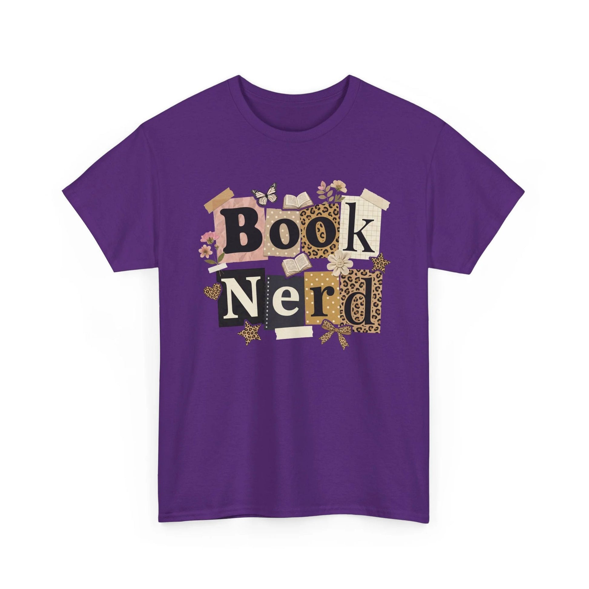 Book Nerd T-Shirt — Vintage Collage Reading Graphic Tee by Printify