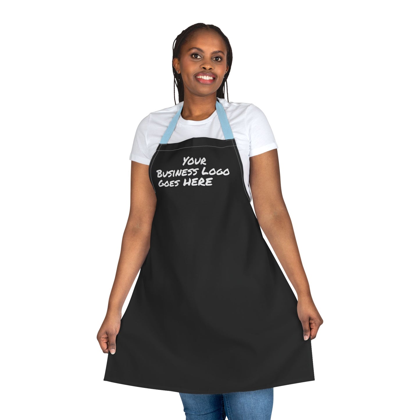 Customizable Black Apron for Chefs, Home Cooking, Barbecues, Gifts, Business Branding, Kitchen Accessories, Unique Design