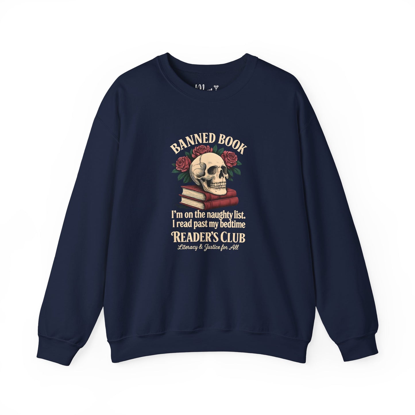 Banned Book Crewneck Sweatshirt, Naughty List Reader Sweater, Anti-Censorship Sweater, Book Lover Gift, Dark Academia Sweater, Gothic Style