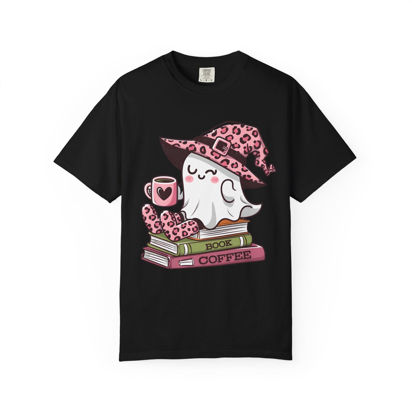 Cute Halloween Coffee Shirt, Spooky Ghost Reading Tee, Vintage Style Halloween Shirt, Cozy Ghost, Book Club Shirt