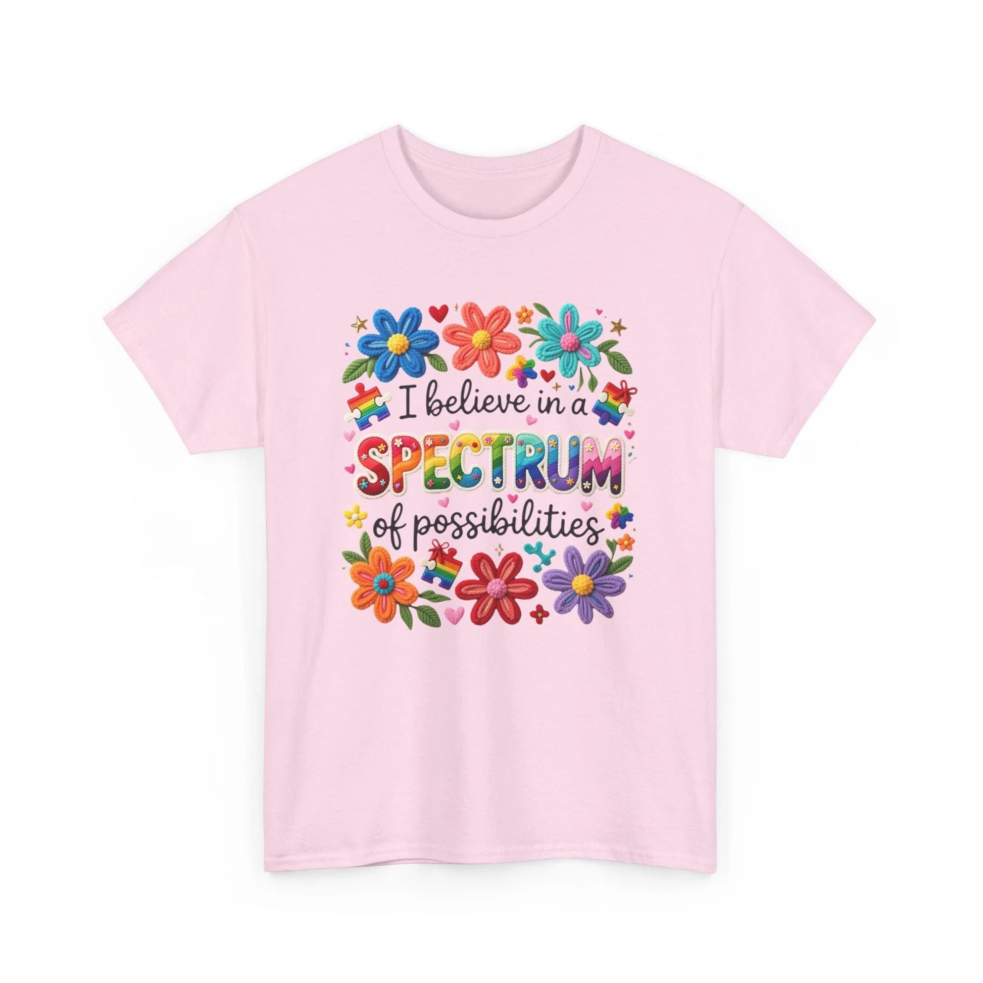 Autism Spectrum Awareness Unisex Heavy Cotton Tee – Neurodiversity Rainbow Pride Shirt by Printify