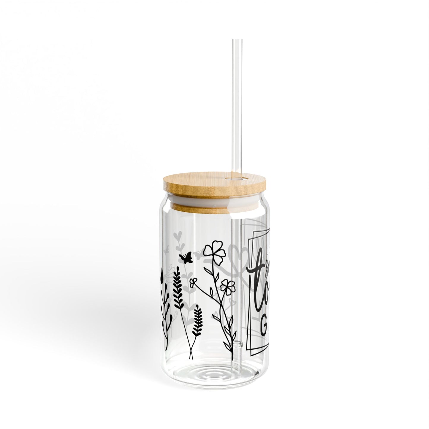 Just a Small Town Girl Libbey Glass 16oz Can Cup with Lid and Straw – Cute Country Iced Coffee Tumbler Gift for Her