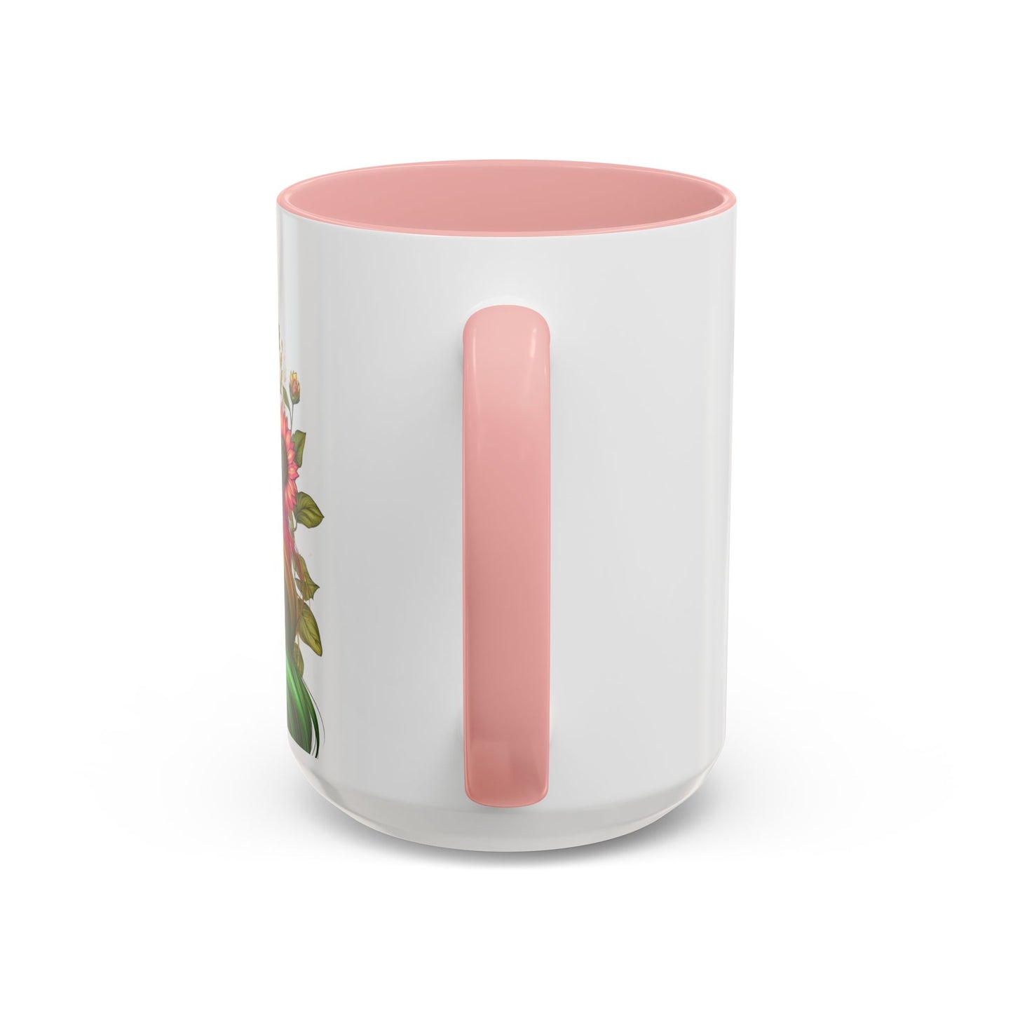 Colorful Floral Art Accent Coffee Mug - 11oz & 15oz