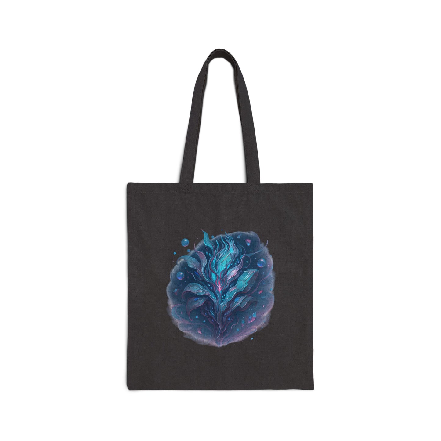 Fantasy Galaxy Leaf Tote Bag – Trippy Cosmic Plant Print, Aesthetic Artcore Canvas Bag, Surreal Nature Shopper, Spacecore Gift