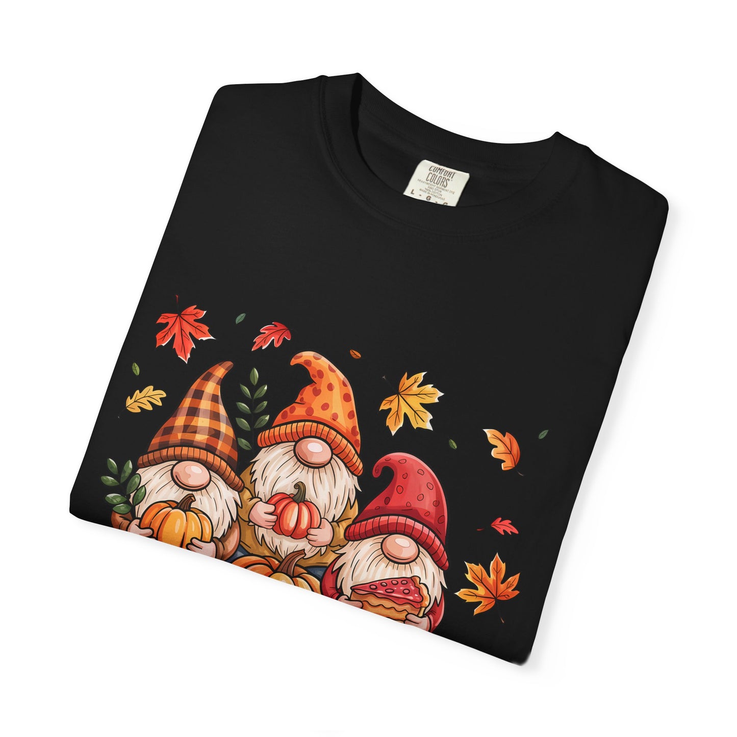 Cozy Autumn Gnomes Comfort Colors T-shirt - Thanksgiving and Fall Harvest Graphic Tee