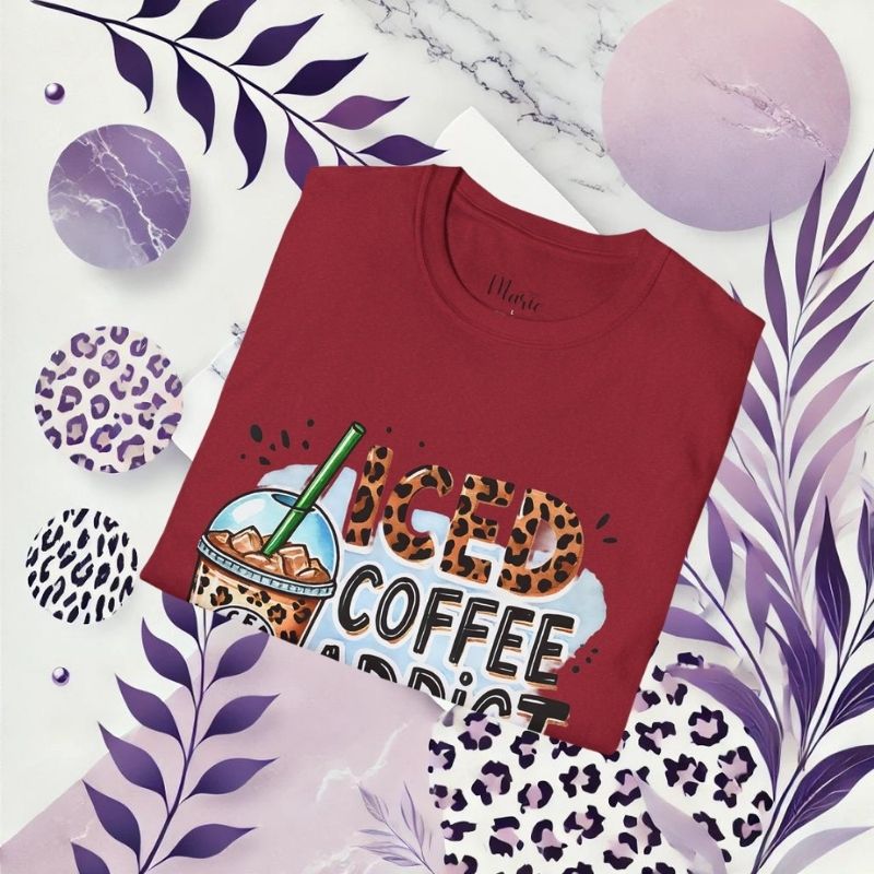 Iced Coffee Addict Unisex Softstyle T-Shirt - Perfect for Coffee Lovers & Casual Wear