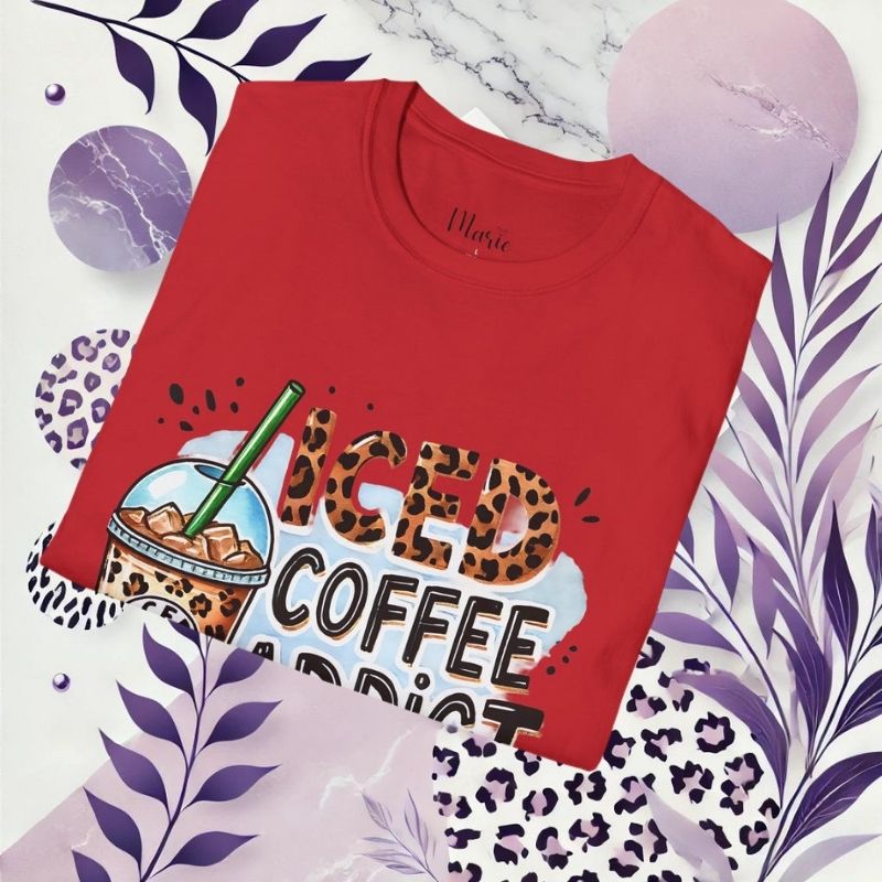 Iced Coffee Addict Unisex Softstyle T-Shirt - Perfect for Coffee Lovers & Casual Wear