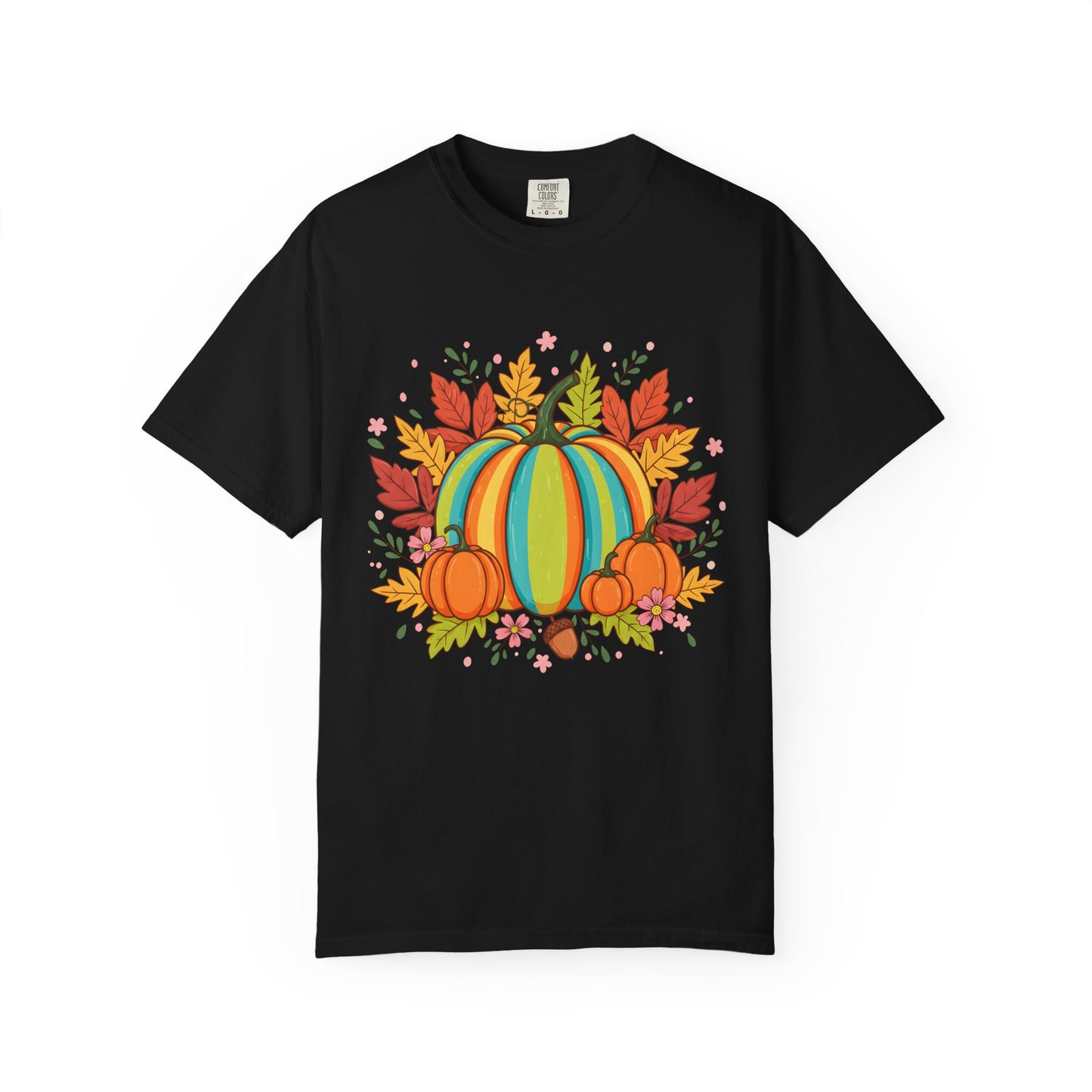 Vibrant Pumpkin Patch Comfort Colors T-shirt - Autumn Harvest Graphic Tee