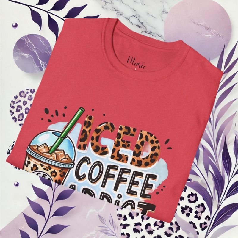 Iced Coffee Addict Unisex Softstyle T-Shirt - Perfect for Coffee Lovers & Casual Wear