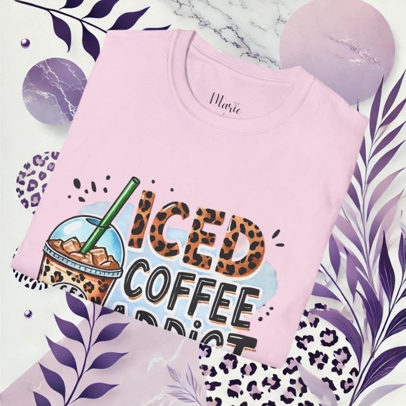 Iced Coffee Addict Unisex Softstyle T-Shirt - Perfect for Coffee Lovers & Casual Wear