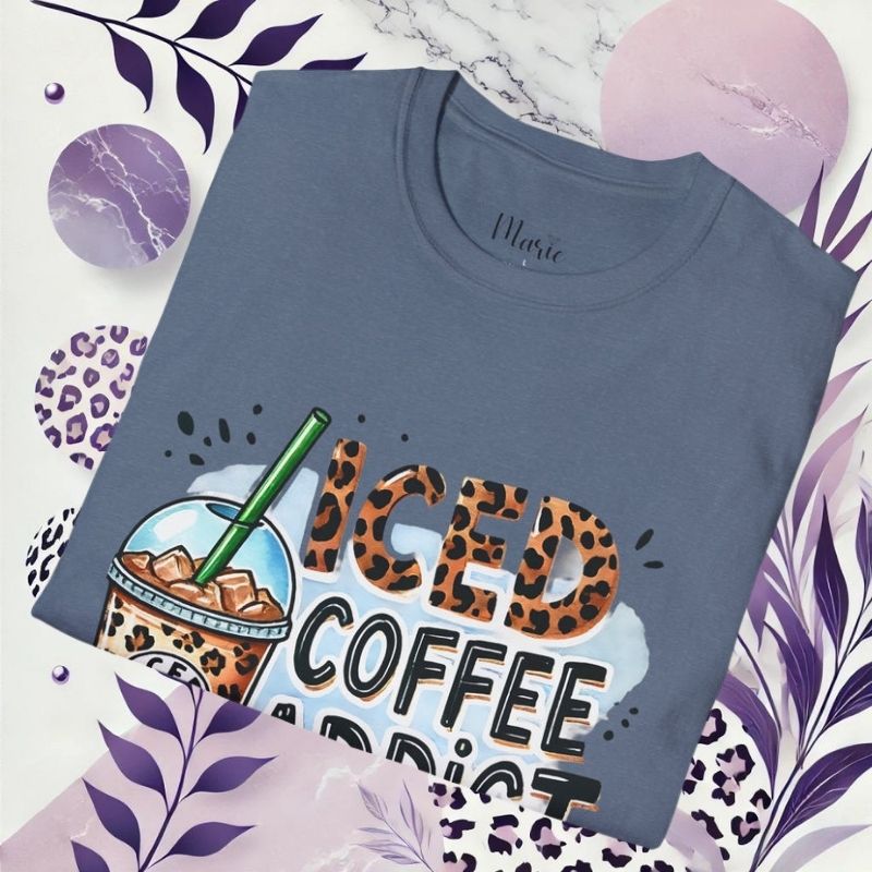 Iced Coffee Addict Unisex Softstyle T-Shirt - Perfect for Coffee Lovers & Casual Wear