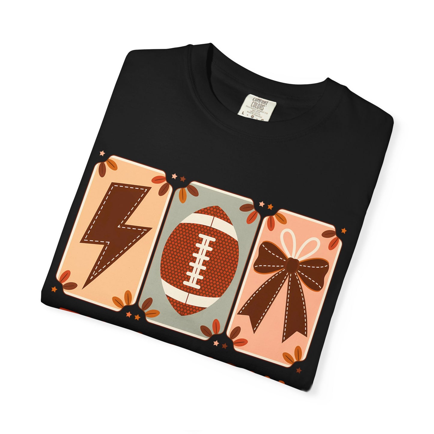 Tis the Season Comfort Colors T-shirt - Autumn Football and Pumpkin Spice Graphic Tee