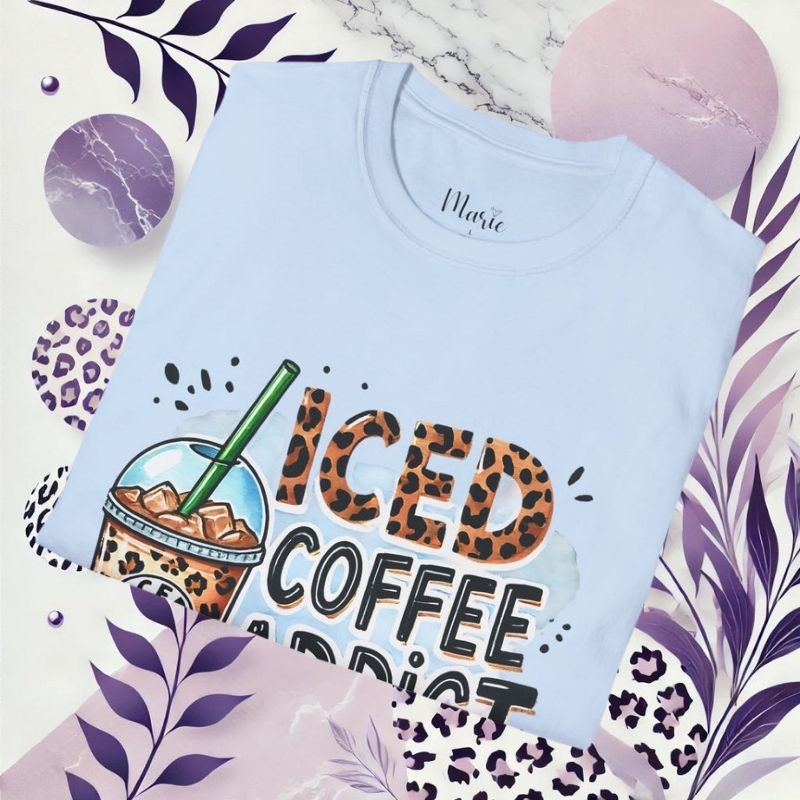 Iced Coffee Addict Unisex Softstyle T-Shirt - Perfect for Coffee Lovers & Casual Wear