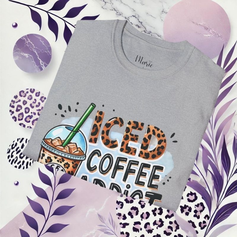 Iced Coffee Addict Unisex Softstyle T-Shirt - Perfect for Coffee Lovers & Casual Wear