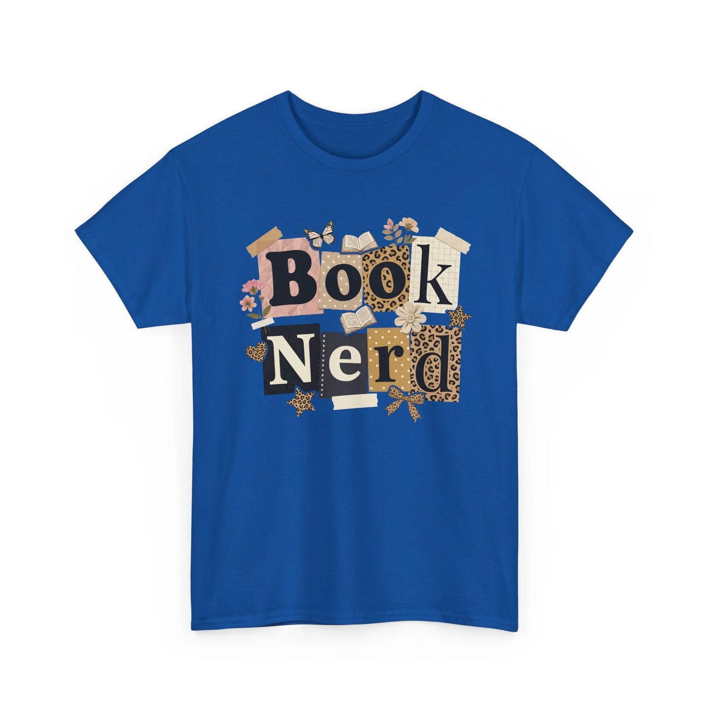 Book Nerd T-Shirt — Vintage Collage Reading Graphic Tee by Printify