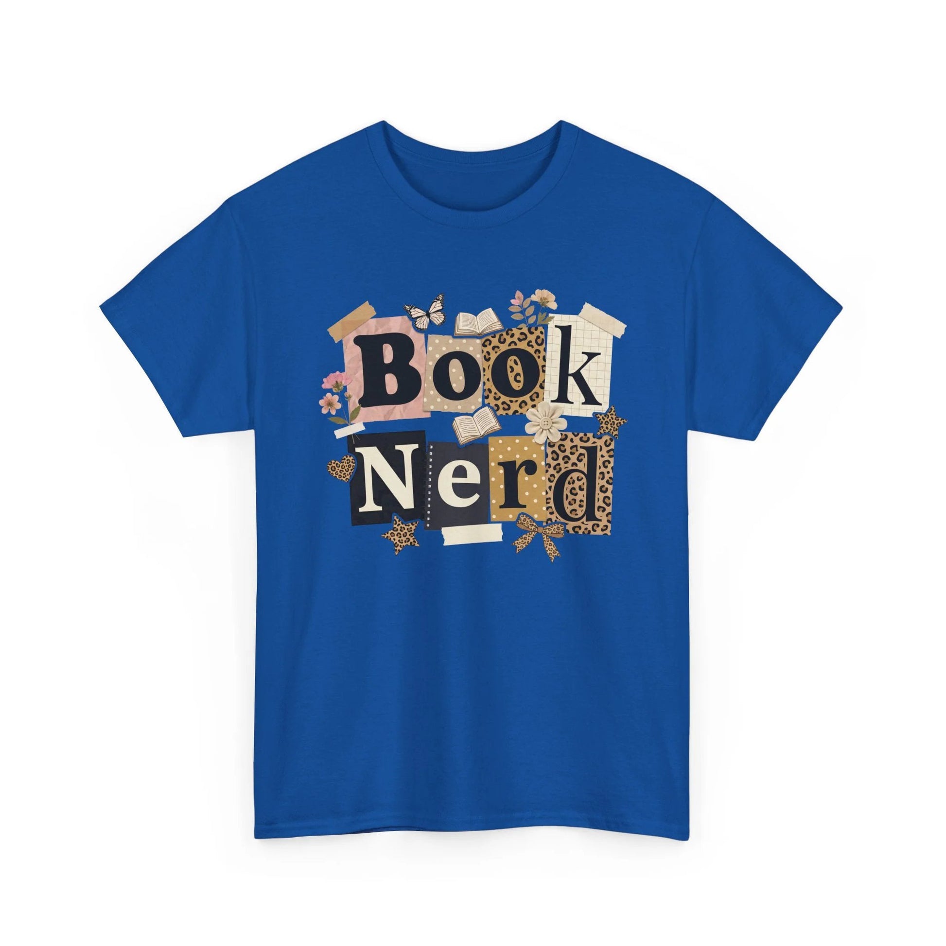 Book Nerd T-Shirt — Vintage Collage Reading Graphic Tee by Printify