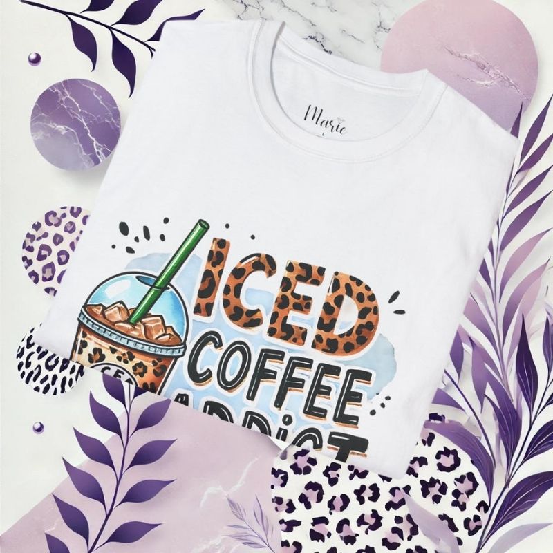 Iced Coffee Addict Unisex Softstyle T-Shirt - Perfect for Coffee Lovers & Casual Wear