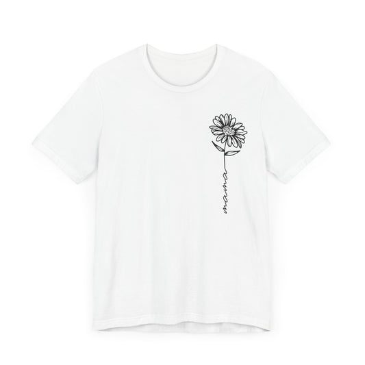 Minimalist Sunflower "Mama" T-Shirt - Sweet and Simple Mother's Day Gift
