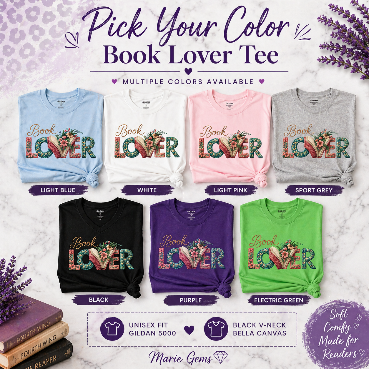 Book Lover T-Shirt | Floral Reader Tee | Aesthetic Book Graphic Shirt