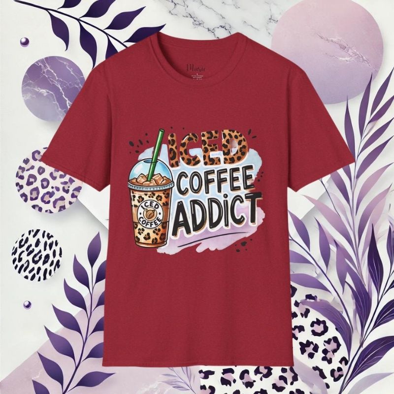 Iced Coffee Addict Unisex Softstyle T-Shirt - Perfect for Coffee Lovers & Casual Wear