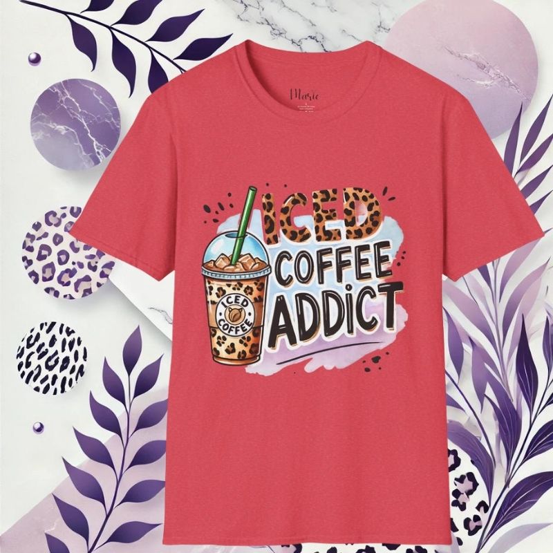 Iced Coffee Addict Unisex Softstyle T-Shirt - Perfect for Coffee Lovers & Casual Wear