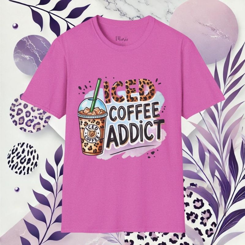 Iced Coffee Addict Unisex Softstyle T-Shirt - Perfect for Coffee Lovers & Casual Wear