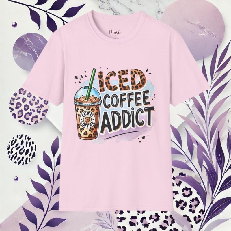 Iced Coffee Addict Unisex Softstyle T-Shirt - Perfect for Coffee Lovers & Casual Wear