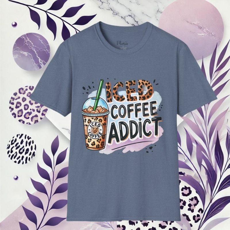 Iced Coffee Addict Unisex Softstyle T-Shirt - Perfect for Coffee Lovers & Casual Wear