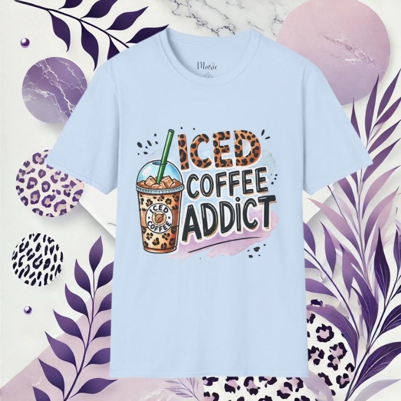 Iced Coffee Addict Unisex Softstyle T-Shirt - Perfect for Coffee Lovers & Casual Wear