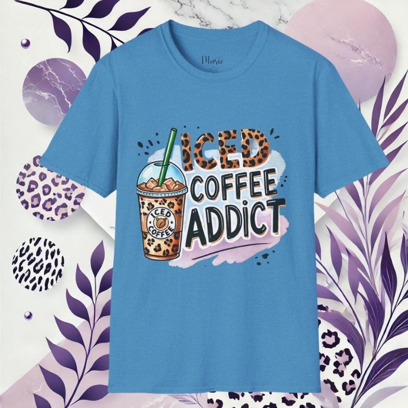 Iced Coffee Addict Unisex Softstyle T-Shirt - Perfect for Coffee Lovers & Casual Wear