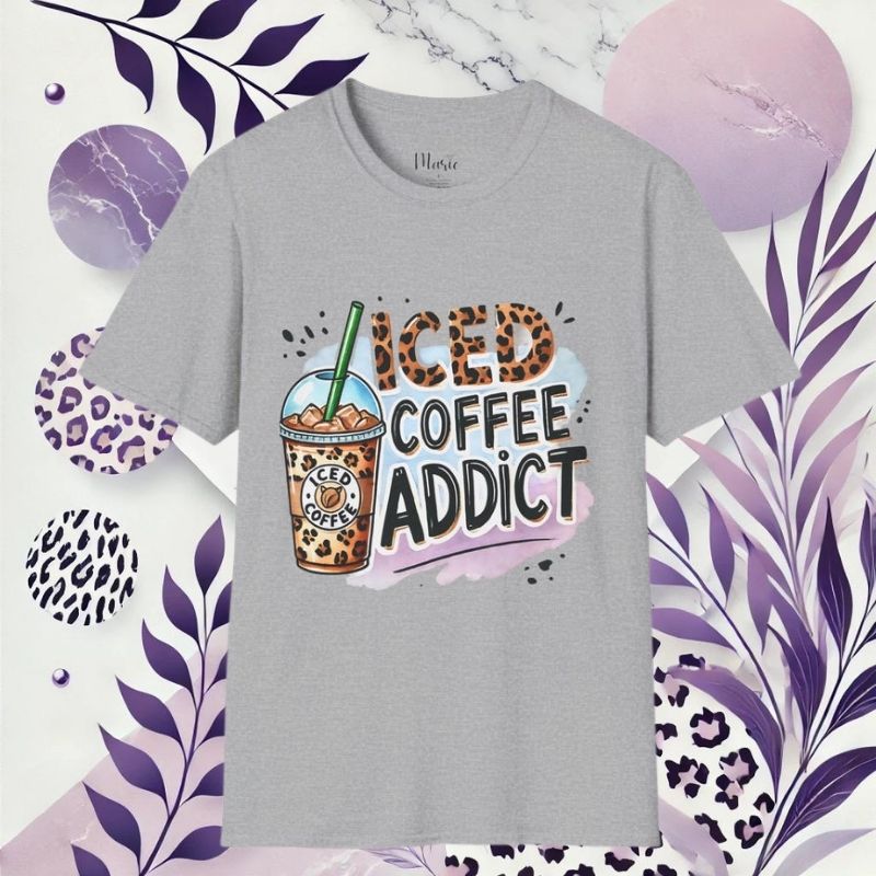 Iced Coffee Addict Unisex Softstyle T-Shirt - Perfect for Coffee Lovers & Casual Wear