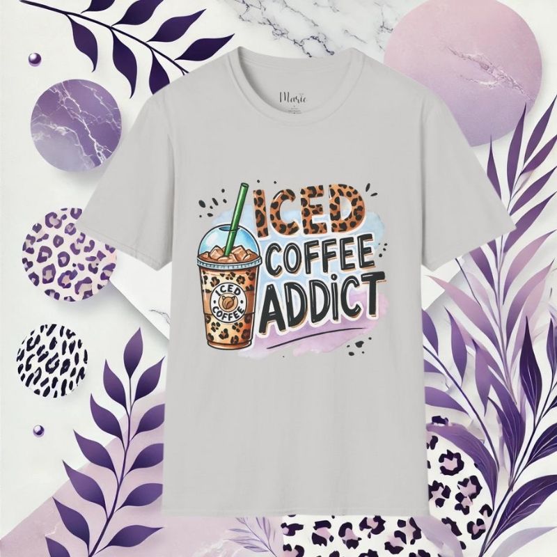 Iced Coffee Addict Unisex Softstyle T-Shirt - Perfect for Coffee Lovers & Casual Wear