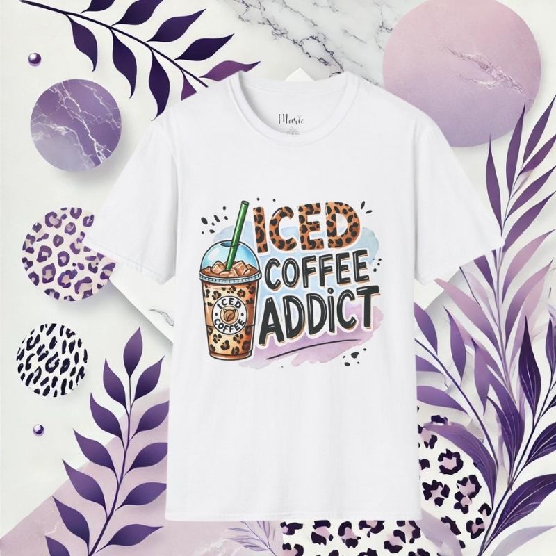 Iced Coffee Addict Unisex Softstyle T-Shirt - Perfect for Coffee Lovers & Casual Wear