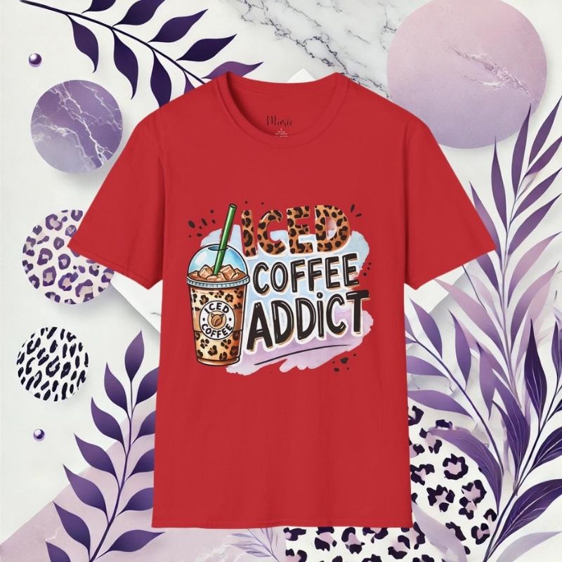 Iced Coffee Addict Unisex Softstyle T-Shirt - Perfect for Coffee Lovers & Casual Wear