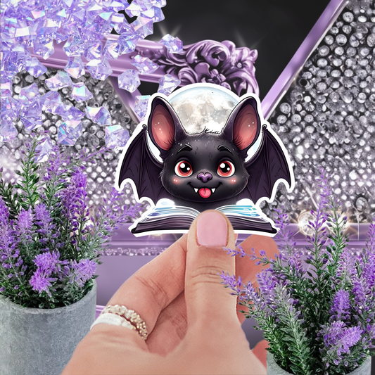 Adorable Bat Sticker - Unique Bookish Halloween Decor | Perfect for Laptops, Water Bottles & More