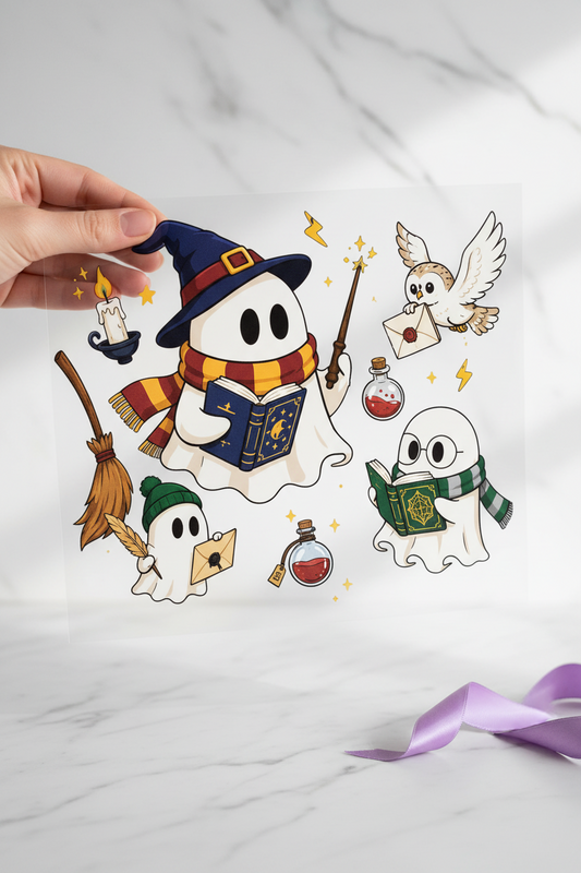 Cute Ghost Handmade individual product photo included in the Halloween Volume 1 five-pack DTF transfer bundle