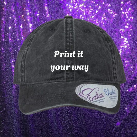 Women's Pigment-Dyed Cap with Fashion Undervisor (Embroidery) by Printify