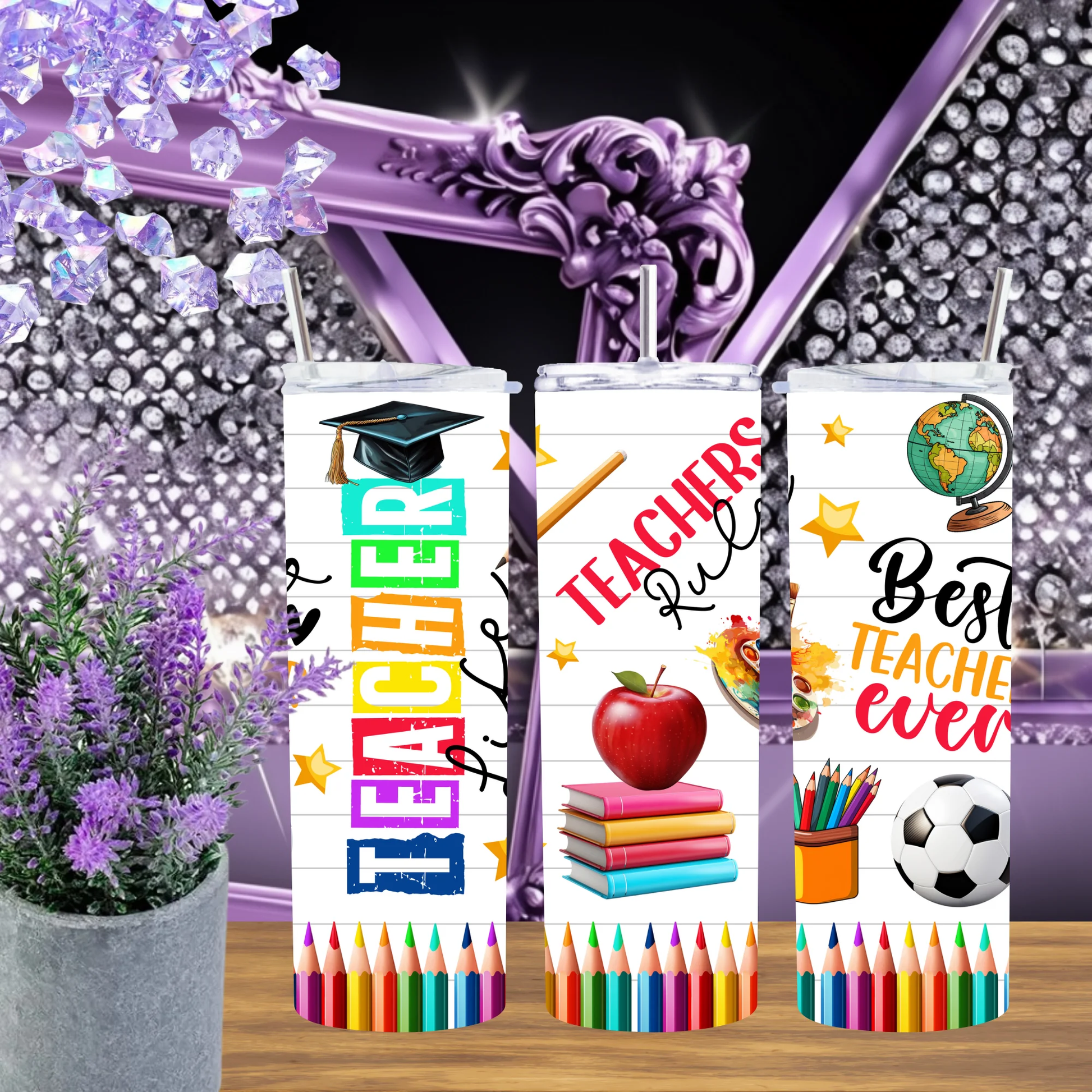 Teacher Life 20oz Tumbler, Best Teacher Ever Gift, 30oz Stainless Steel Cup, Back to School Drinkware, Personalized Teacher Appreciation Mug by Marie Gems