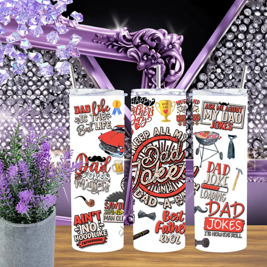 Dad Joke 20oz Tumbler And 30oz Cup Funny Sarcastic Dad Life Drinkware Ask Me About My Dad Jokes Mug Gift For New Dad by Marie Gems