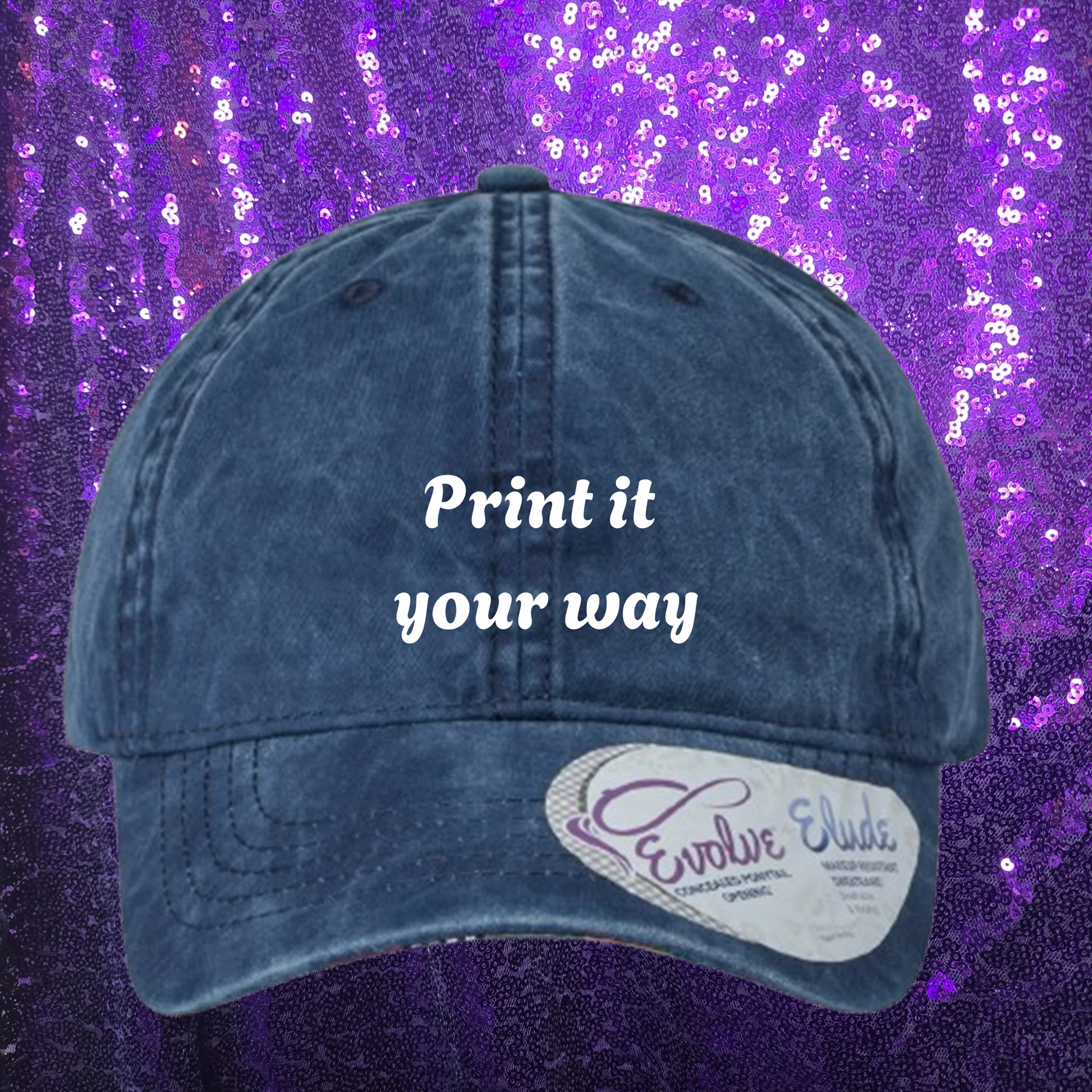 Women's Pigment-Dyed Cap with Fashion Undervisor (Embroidery) by Printify