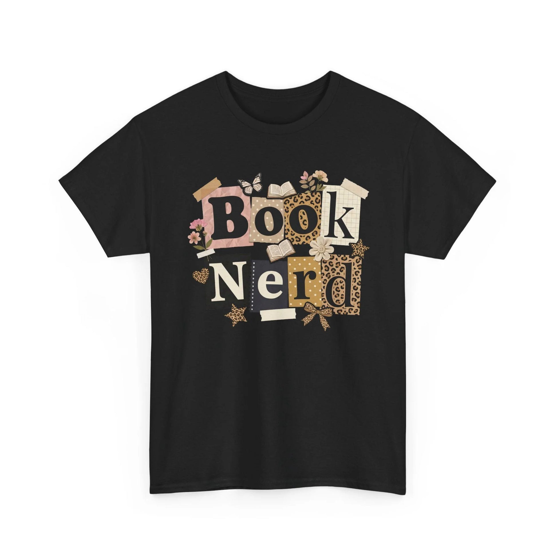 Book Nerd T-Shirt — Vintage Collage Reading Graphic Tee by Printify