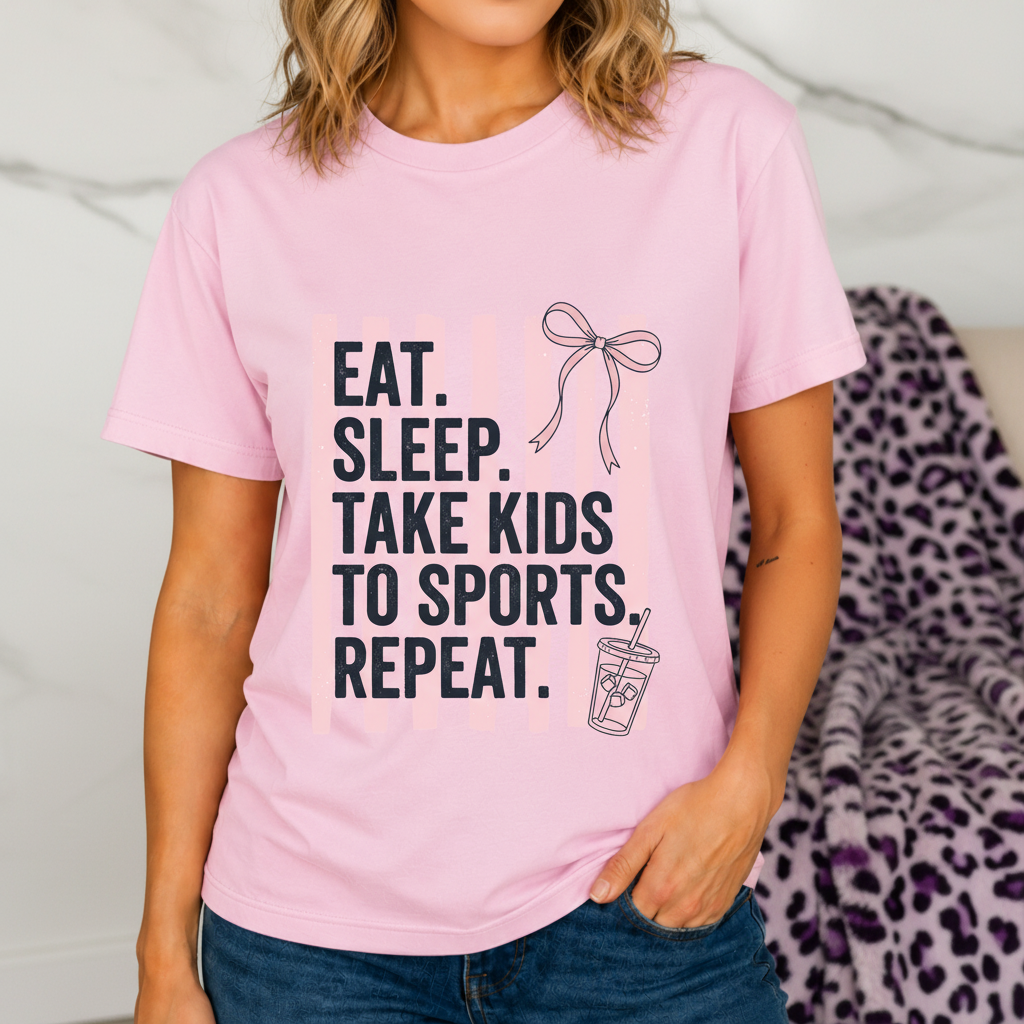 Sports Mom Shirt shown in a styled product mockup