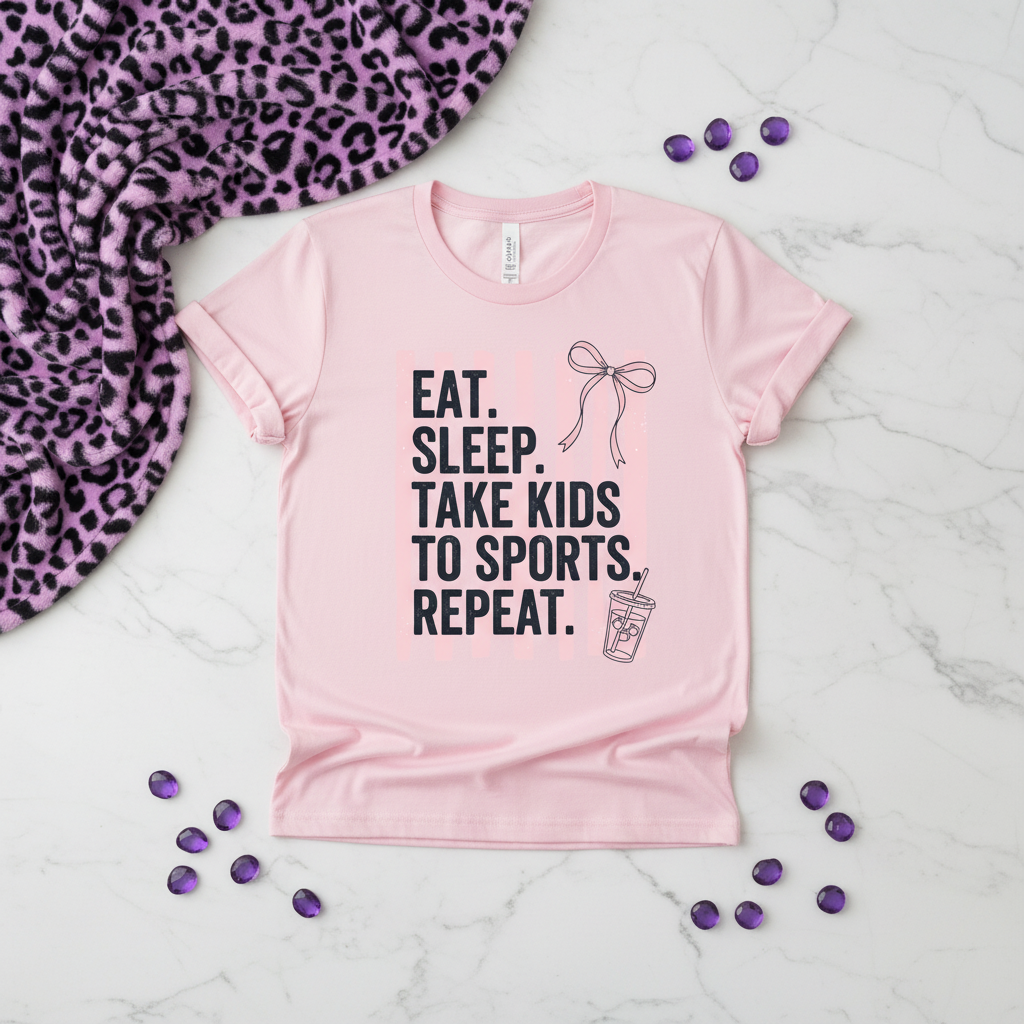 Sports Mom Shirt shown in a front graphic design view