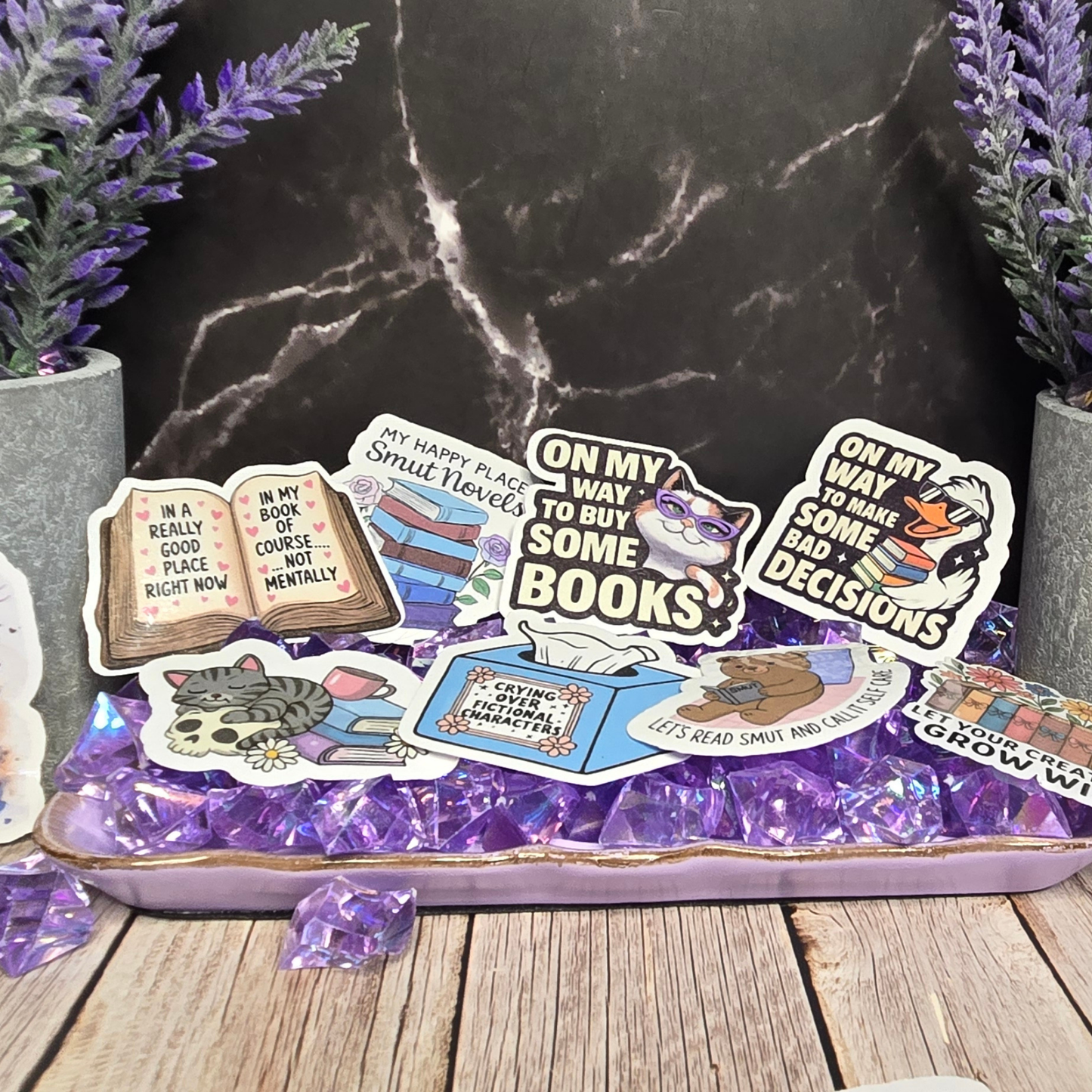 Ultimate 12-Sticker Book Lover Bundle: Smut, Goth, Funny, & Cozy Reader Decals - Diverse Literary Collection