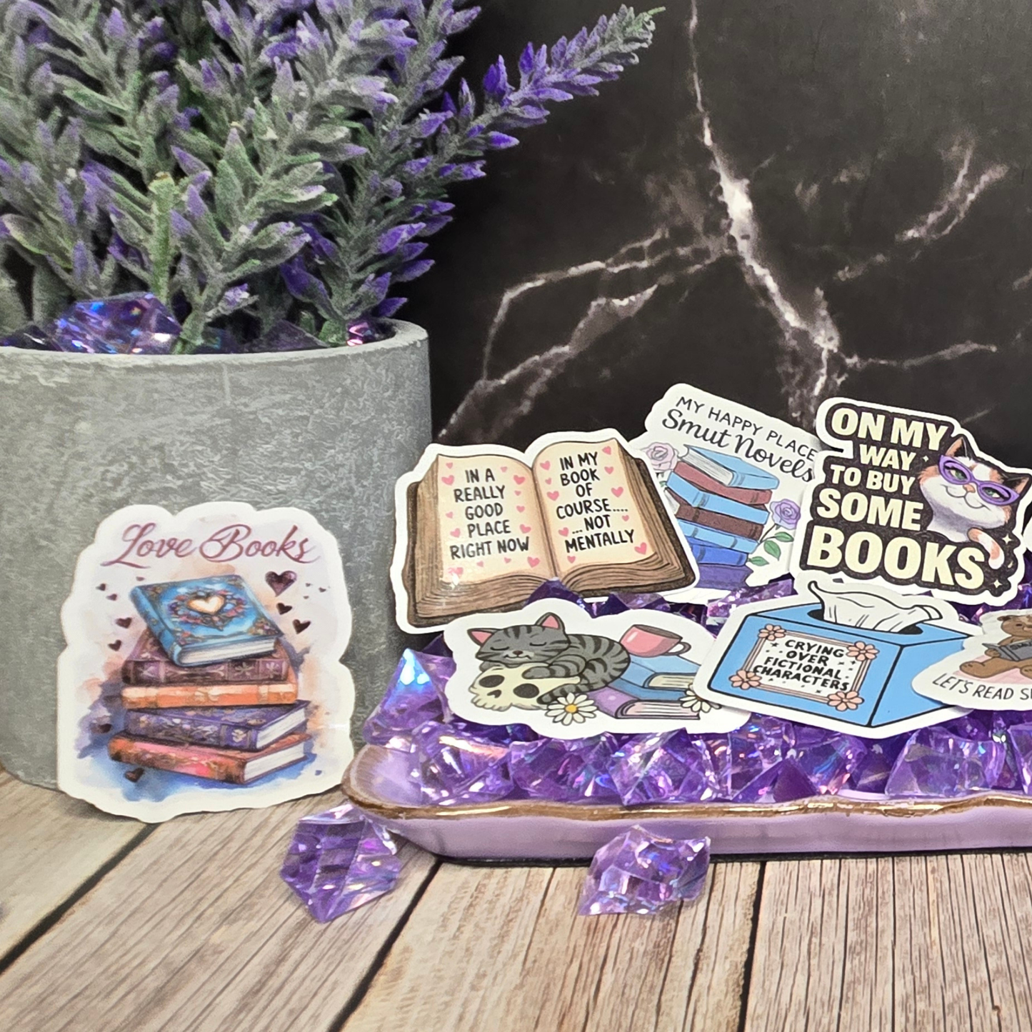 Ultimate 12-Sticker Book Lover Bundle: Smut, Goth, Funny, & Cozy Reader Decals - Diverse Literary Collection